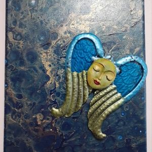 "Dream On" 3D OOAK 8x10 Angel Painting Assemblage